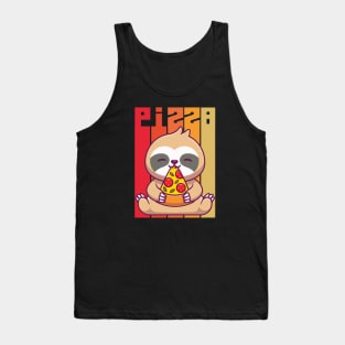 sloth eating pizza Tank Top